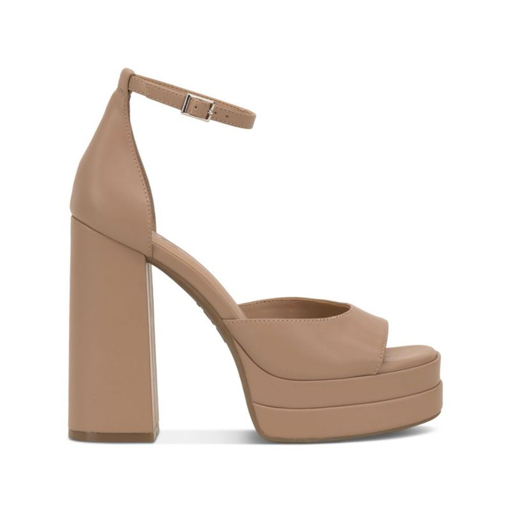 INC Womens Beige 1.5 Platform Arya Round Toe Block Heel Heeled Sandal 10 M - Picture 3 of 4